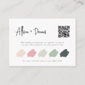 Personalisierter QR-Code für Hochzeitskleidung Begleitkarte (Vorderseite)