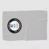 Personalisierter QR-Code für kundenspezifisches Fi Golfhandtuch (Horizontal)