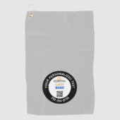 Personalisierter QR-Code für kundenspezifisches Fi Golfhandtuch (Vorderseite)