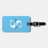 Personalisierter QR-Code für Monogramm Gepäckanhänger (Vorderseite horizontal)