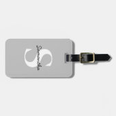 Personalisierter QR-Code für Monogramm Gepäckanhänger (Vorderseite horizontal)