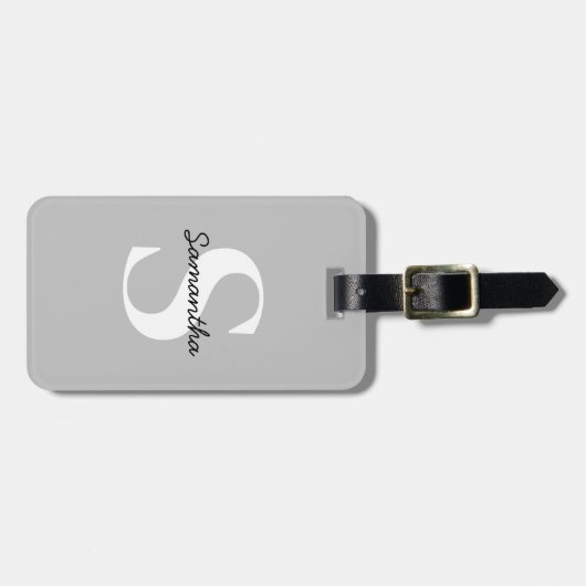 Personalisierter QR-Code für Monogramm Gepäckanhänger (Vorderseite horizontal)