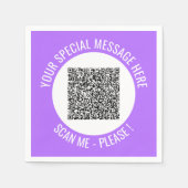 Personalisierter QR-Code für Napkins mit benutzerd Serviette (Vorderseite)