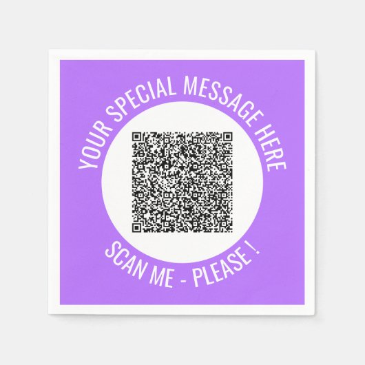 Personalisierter QR-Code für Napkins mit benutzerd Serviette (Vorderseite)