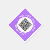 Personalisierter QR-Code für Napkins mit benutzerd Serviette (Ecke)