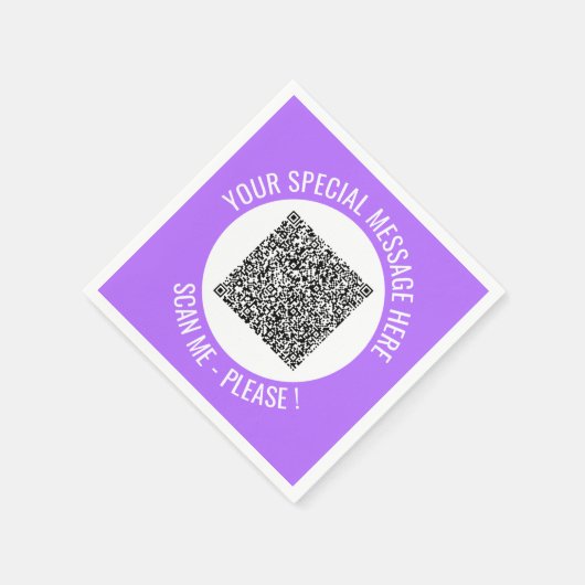 Personalisierter QR-Code für Napkins mit benutzerd Serviette (Ecke)