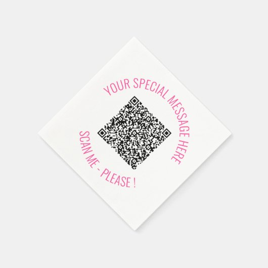 Personalisierter QR-Code für Napkins mit benutzerd Serviette (Ecke)