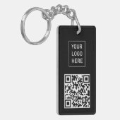 Personalisierter QR-Code Geschäftskarte Ihr Logo s Schlüsselanhänger (Vorderseite links)