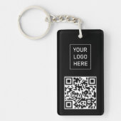 Personalisierter QR-Code Geschäftskarte Ihr Logo s Schlüsselanhänger (Vorderseite)