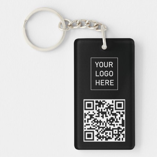 Personalisierter QR-Code Geschäftskarte Ihr Logo s Schlüsselanhänger (Vorderseite)