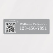 Personalisierter QR-Code Golfschläger, Ausrüstungs Etiketten (Design 1)