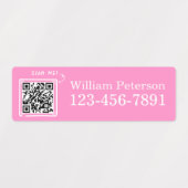 Personalisierter QR-Code Golfschläger, Ausrüstungs Etiketten (Design 1)