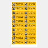 Personalisierter QR-Code Golfschläger, Ausrüstungs Etiketten (Blatt)