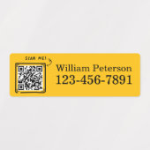 Personalisierter QR-Code Golfschläger, Ausrüstungs Etiketten (Design 1)