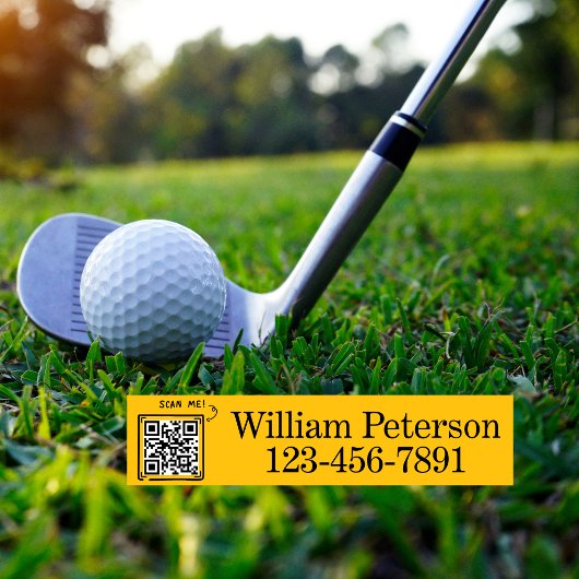 Personalisierter QR-Code Golfschläger, Ausrüstungs Etiketten