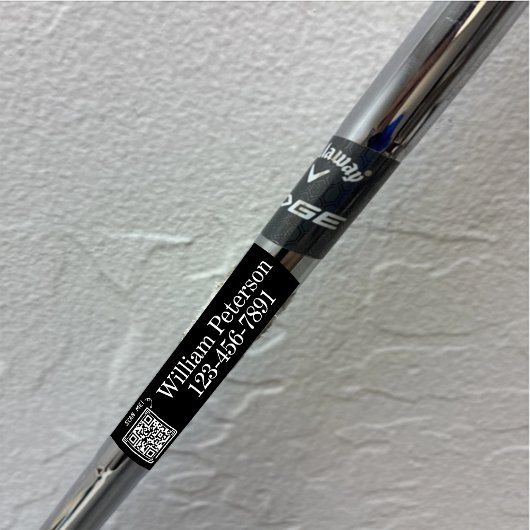 Personalisierter QR-Code Golfschläger, Ausrüstungs Etiketten