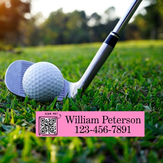 Personalisierter QR-Code Golfschläger, Ausrüstungs Etiketten