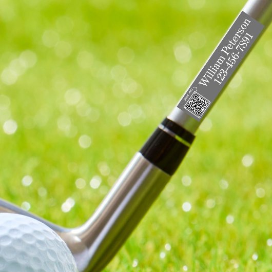 Personalisierter QR-Code Golfschläger, Ausrüstungs Etiketten