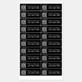 Personalisierter QR-Code Golfschläger, Ausrüstungs Etiketten (Blatt)