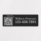 Personalisierter QR-Code Golfschläger, Ausrüstungs Etiketten (Design 1)