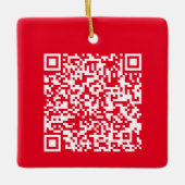 Personalisierter QR-Code Keramikornament (Vorderseite)