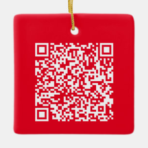 Personalisierter QR-Code Keramikornament
