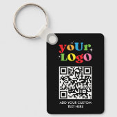 Personalisierter QR-Code & Logo Schlüsselanhänger (Vorderseite)