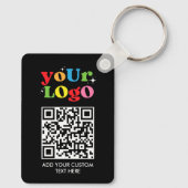 Personalisierter QR-Code & Logo Schlüsselanhänger (Rückseite)