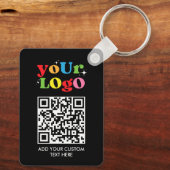 Personalisierter QR-Code & Logo Schlüsselanhänger (Rückseite)
