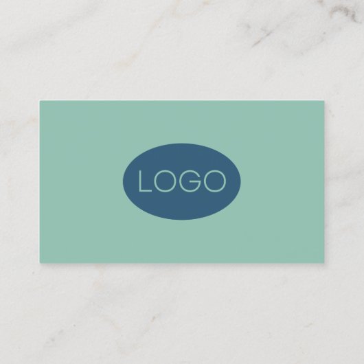 Personalisierter QR-Code Modern Blue Custom Logo Visitenkarte (Rückseite)