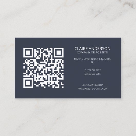 Personalisierter QR-Code Modernes, benutzerdefinie Visitenkarte (Vorderseite)