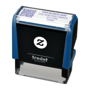 Personalisierter QR-Code Name Name Moderne Briefma Permastempel