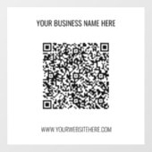 Personalisierter QR-Code-Name Website-Fenster Klam Fensteraufkleber (Blatt)
