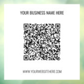 Personalisierter QR-Code-Name Website-Fenster Klam Fensteraufkleber (Blatt 3)