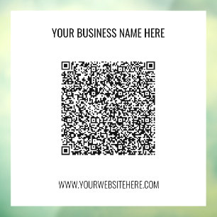Personalisierter QR-Code-Name Website-Fenster Klam Fensteraufkleber
