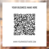 Personalisierter QR-Code-Name Website-Fenster Klam Fensteraufkleber (Blatt 2)