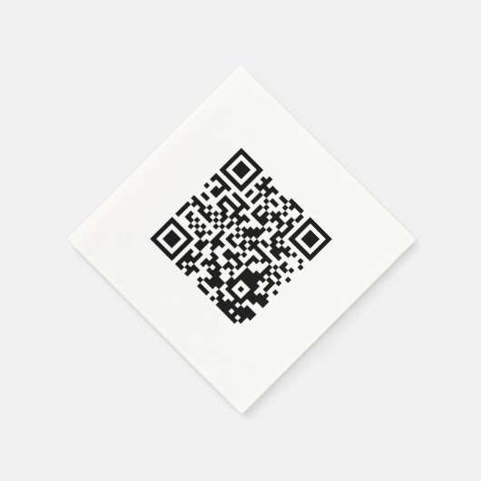 Personalisierter QR-Code - Napkins für die Werbeak Serviette (Ecke)