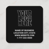 Personalisierter QR-Code Quadratische Visitenkarte (Rückseite)