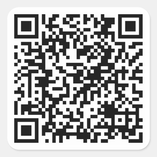 Personalisierter QR-Code Quadratischer Aufkleber (Vorderseite)