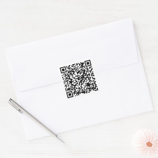 Personalisierter QR-Code Quadratischer Aufkleber (Umschlag)