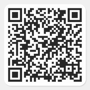 Personalisierter QR-Code Quadratischer Aufkleber