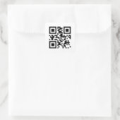 Personalisierter QR-Code Quadratischer Aufkleber (Tasche)