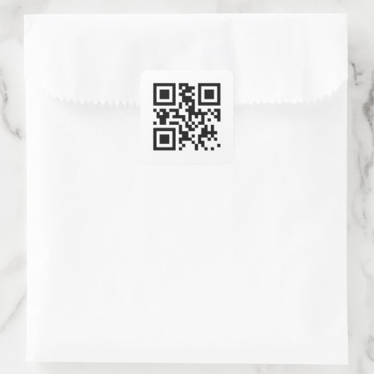 Personalisierter QR-Code Quadratischer Aufkleber (Tasche)