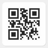 Personalisierter QR-Code Quadratischer Aufkleber (Vorderseite)