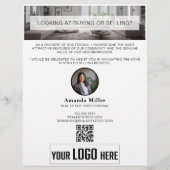 Personalisierter QR-Code Real Anwesen Marketing Flyer (Hinten)