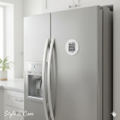 Personalisierter QR-Code-Round-Magnet - Ausstechen Magnet