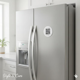 Personalisierter QR-Code-Round-Magnet - Ausstechen Magnet