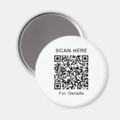 Personalisierter QR-Code-Rundmagnet – Fällt auf Magnet (Vorderseite/Rückseite)