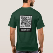 Personalisierter QR-Code-Scan-Info zu Ihrem T - Sh T-Shirt (Rückseite)
