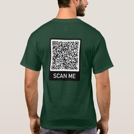 Personalisierter QR-Code-Scan-Info zu Ihrem T - Sh T-Shirt (Rückseite)